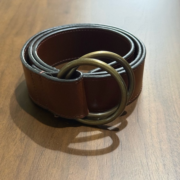 Lucky Brand Accessories - Lucky Brand Brown Leather Belt  with gold/brass colored buckle XS/S